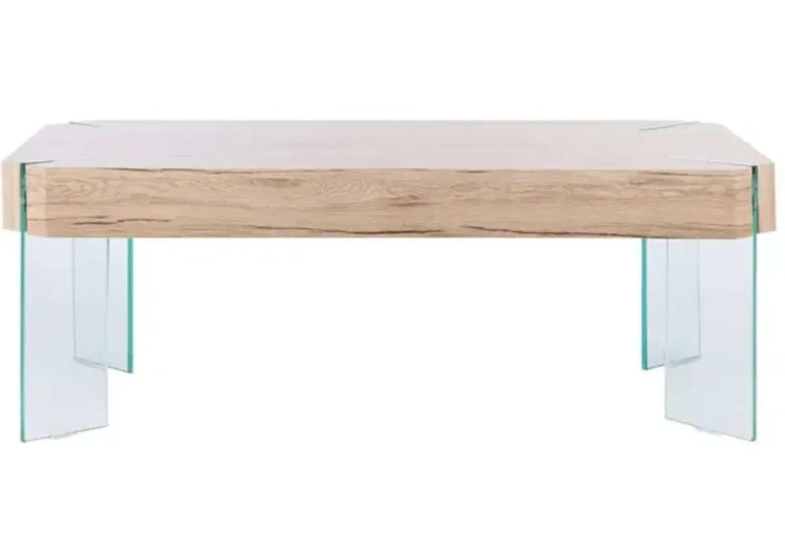 KATELYN RECTANGULAR CONTEMPORARY GLASS LEG COFFEE TABLE