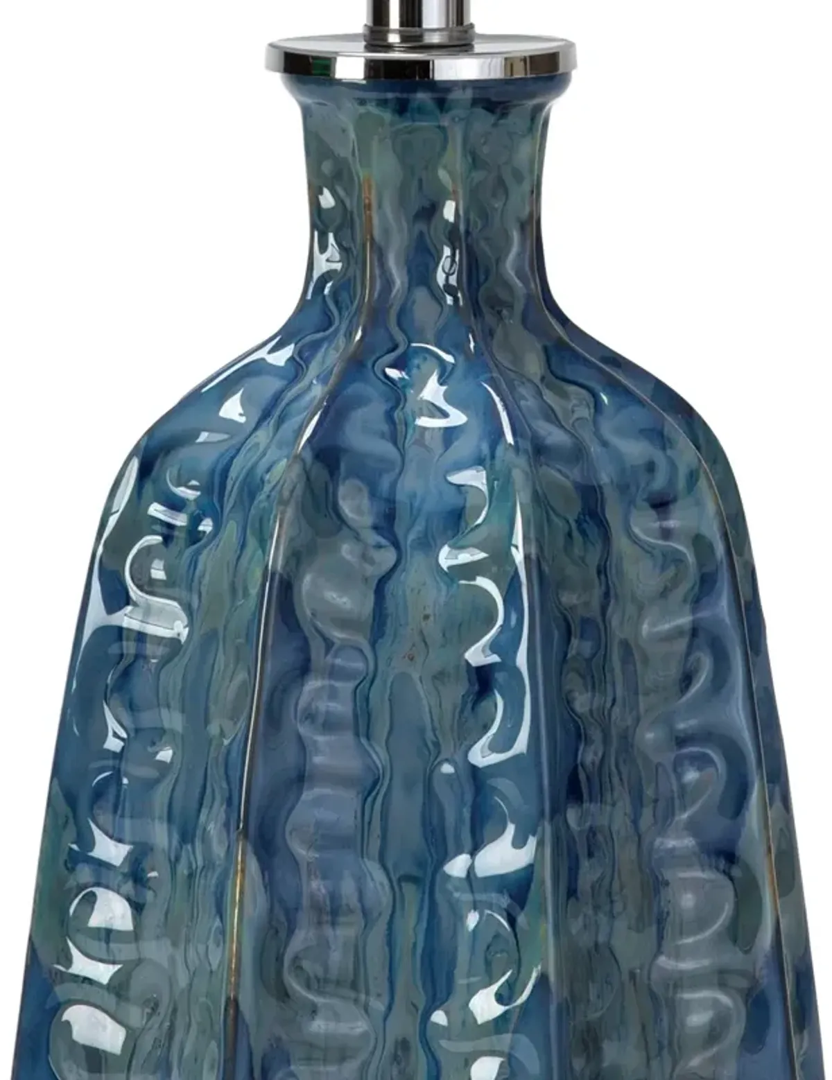 Antigua Ceramic Table Lamp (Blue)