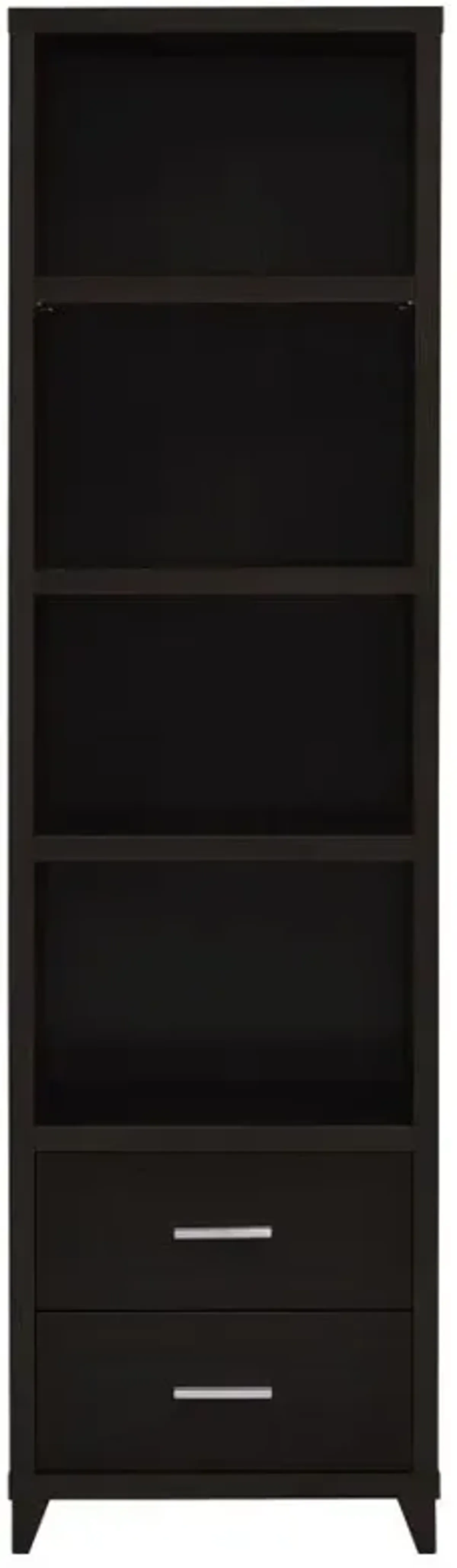 Lewes 2-drawer Media Tower Cappuccino