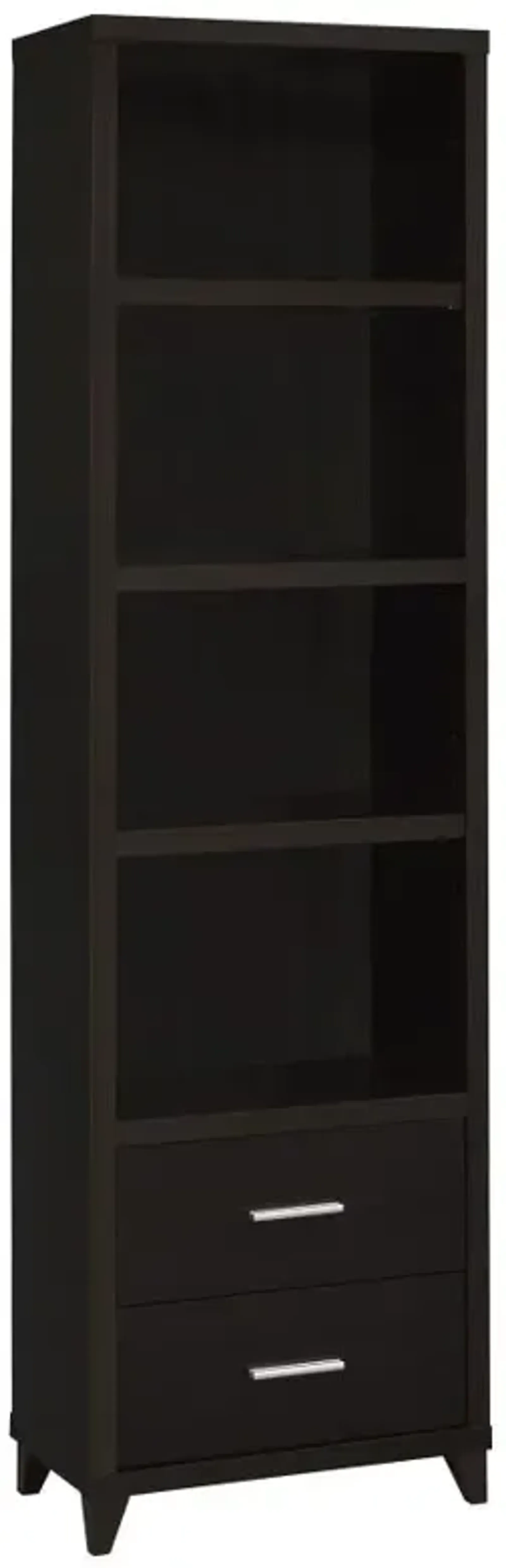 Lewes 2-drawer Media Tower Cappuccino