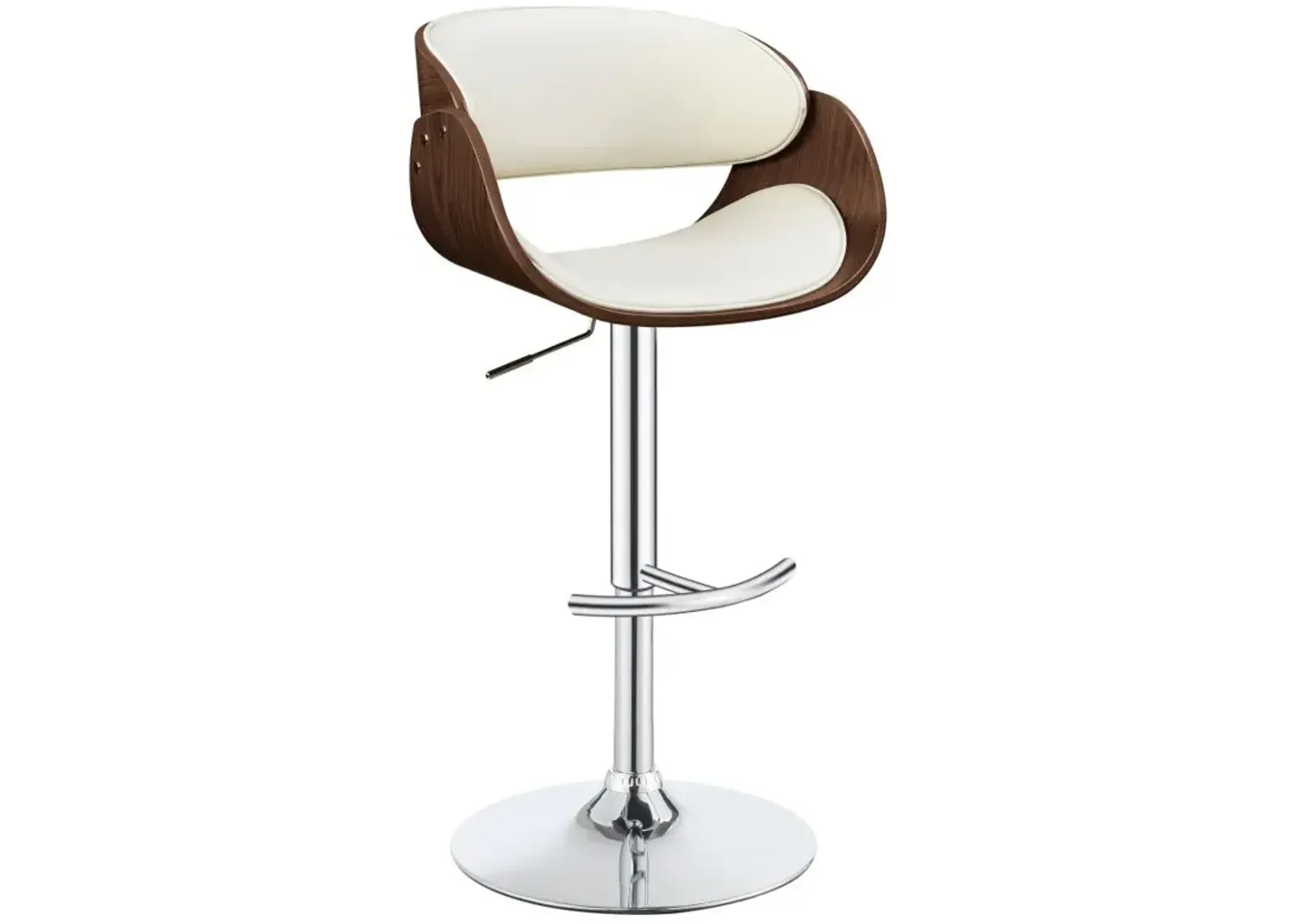 Dana Adjustable Bar Stool Ecru and Chrome