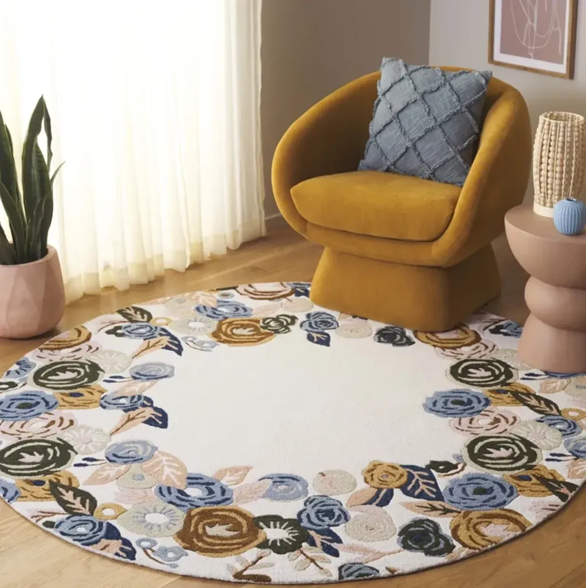 CHELSEA HOOKED RUG 292 IVORY  6' x 6' Round Round Rug