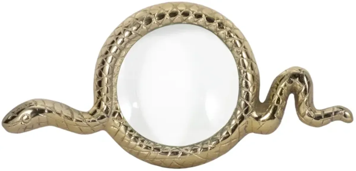 9" Snake Magnifying Glass, Gold