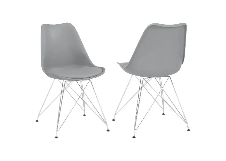 Juniper Upholstered Side Chairs Grey (Set of 2)