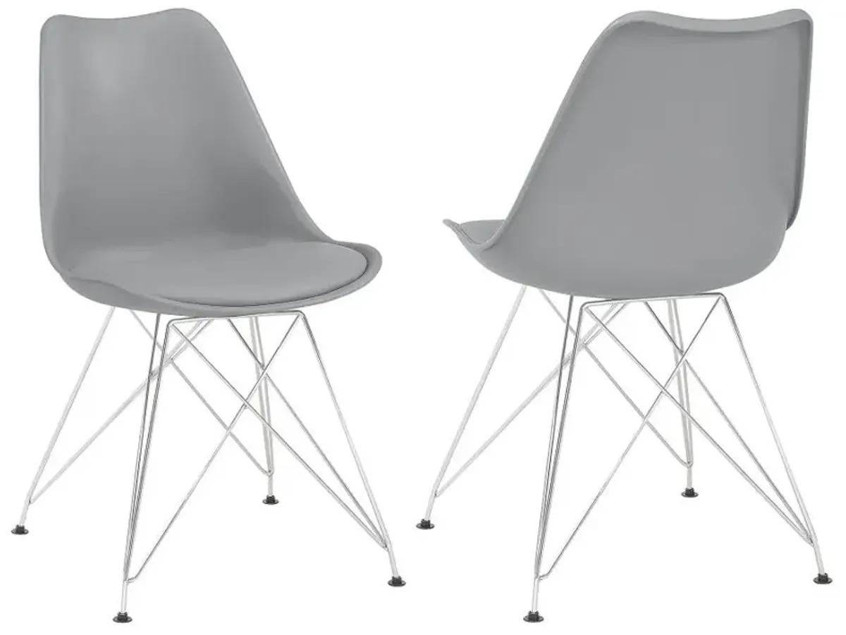 Juniper Upholstered Side Chairs Grey (Set of 2)