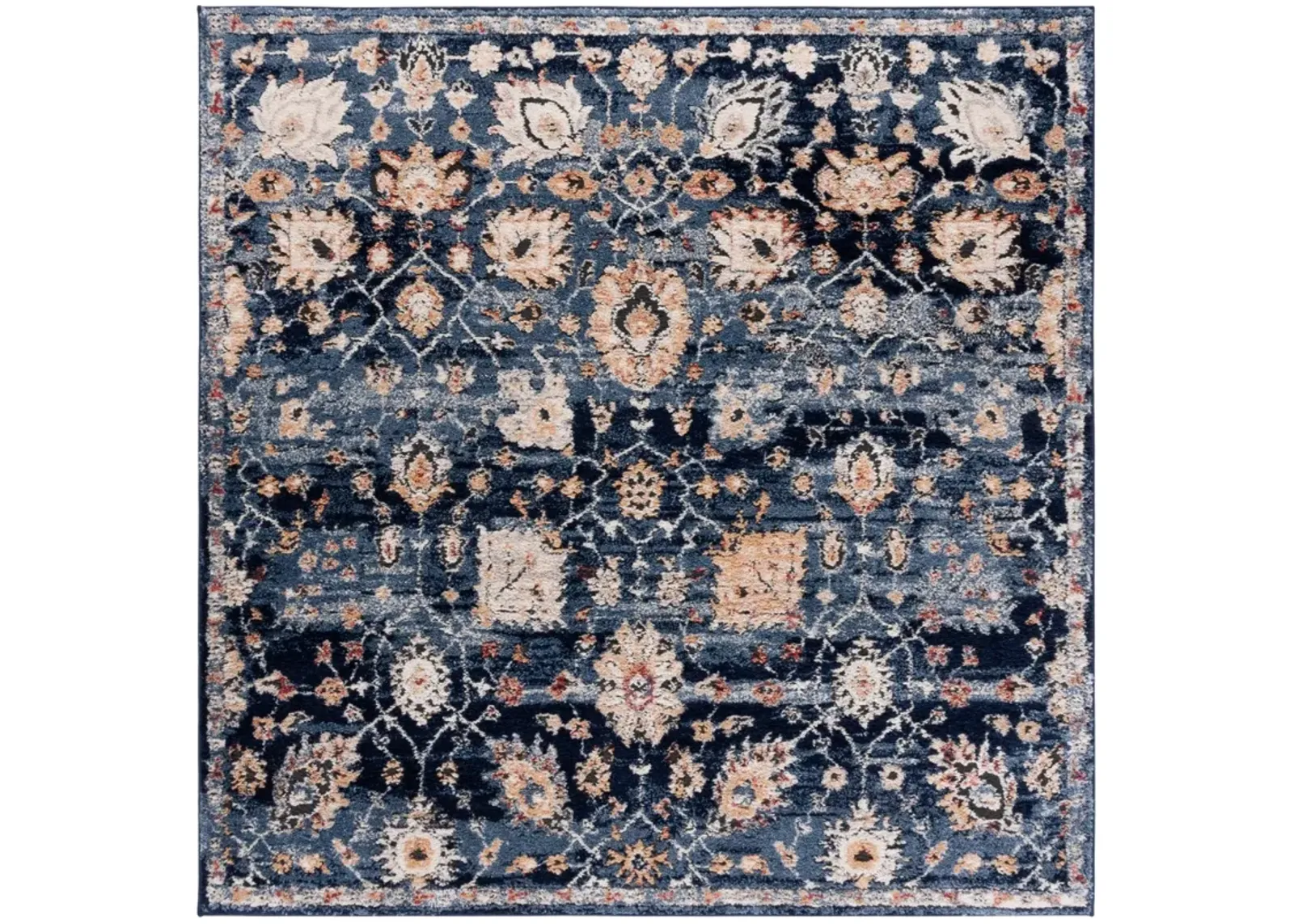 LUNA 107 NAVY  6'-7' x 6'-7' Square Square Rug