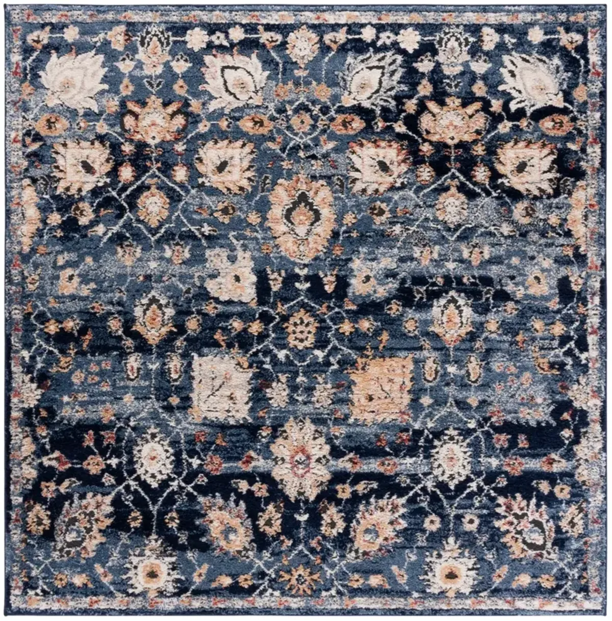 LUNA 107 NAVY  6'-7' x 6'-7' Square Square Rug