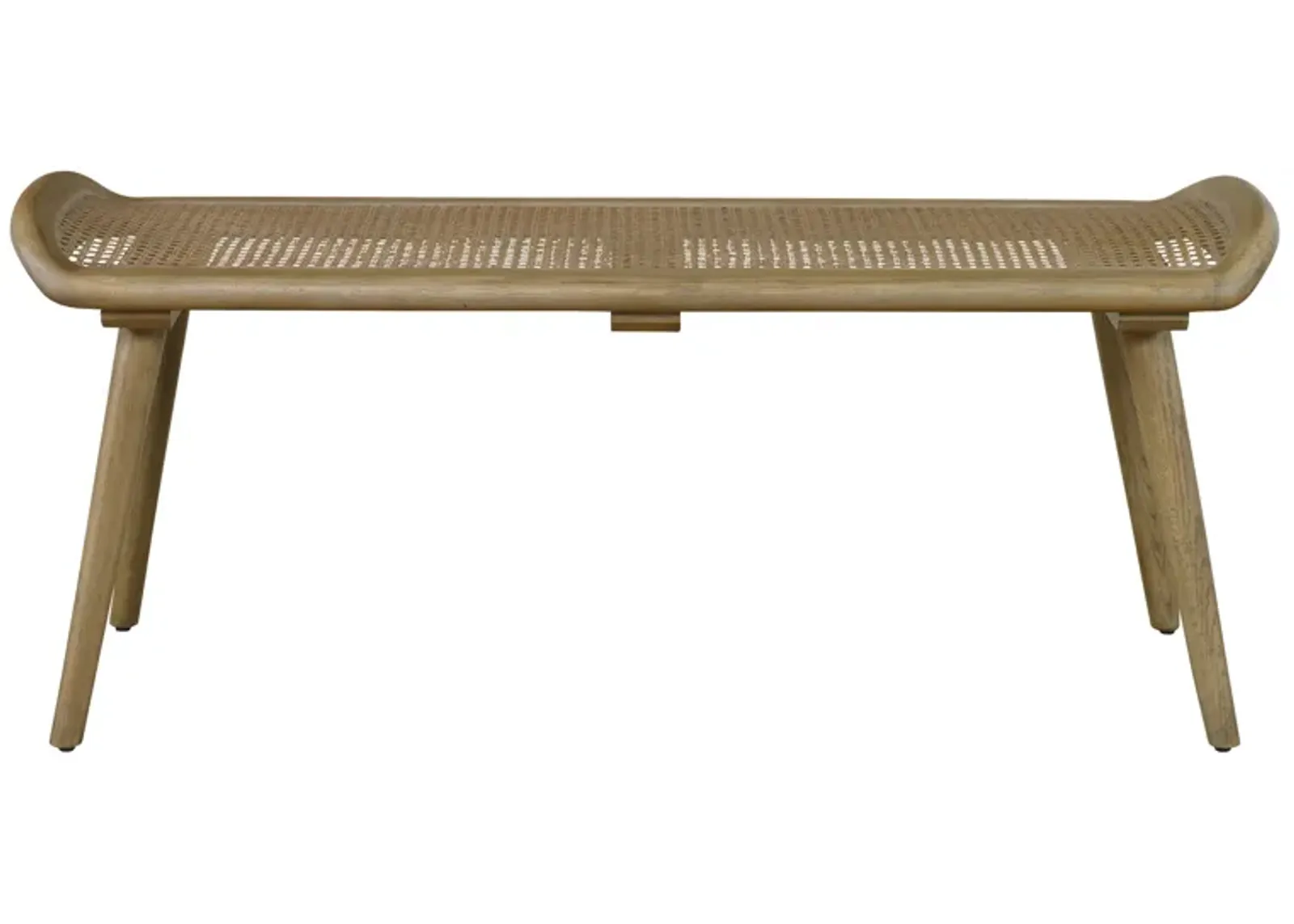 Arne Woven Rattan Bench