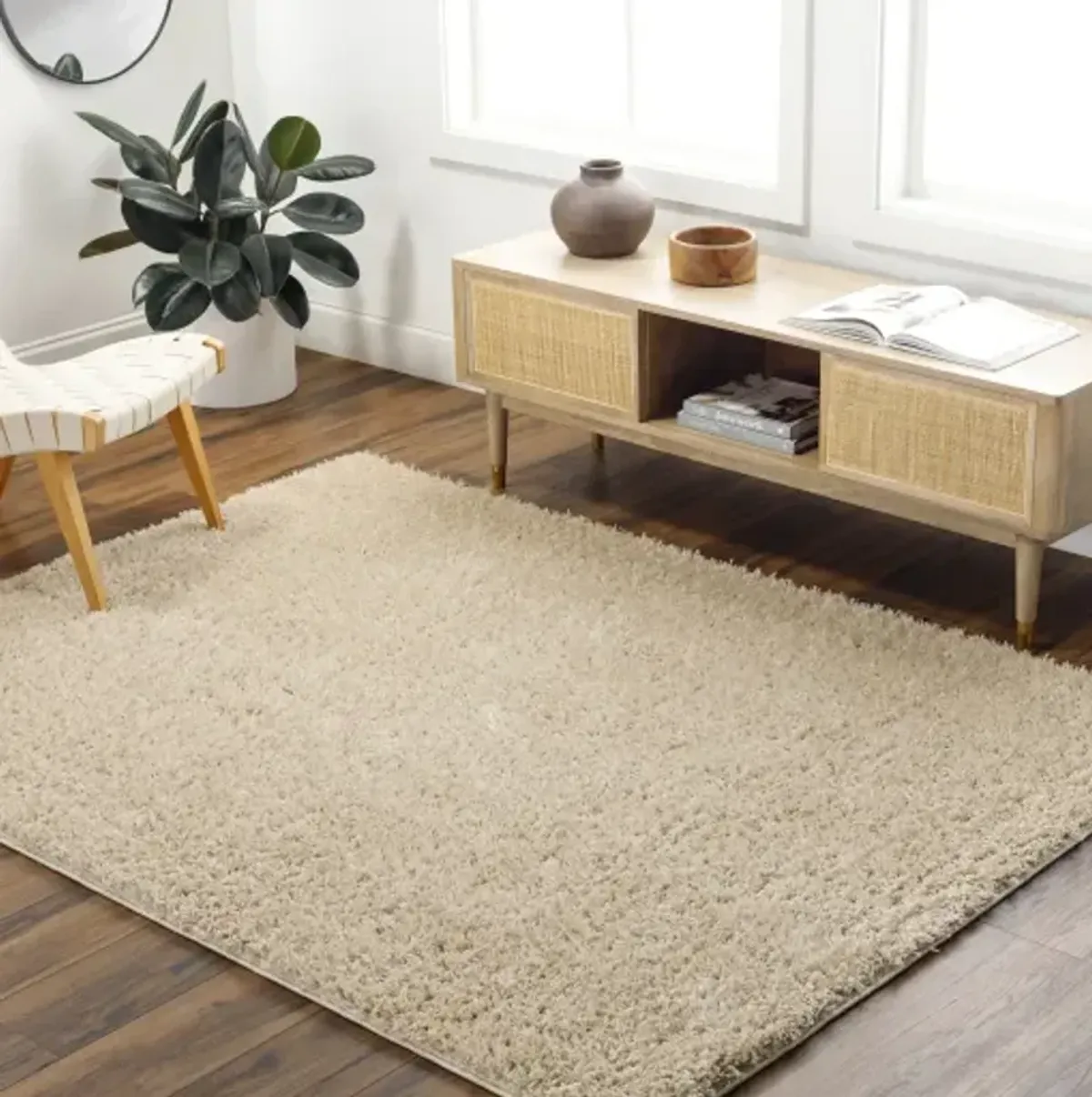 Moda Shag MOG-2308 5'3" x 7' Machine Woven Rug