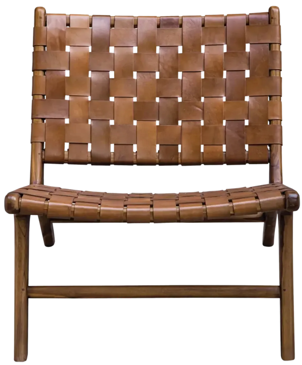 Plait Woven Leather Accent Chair