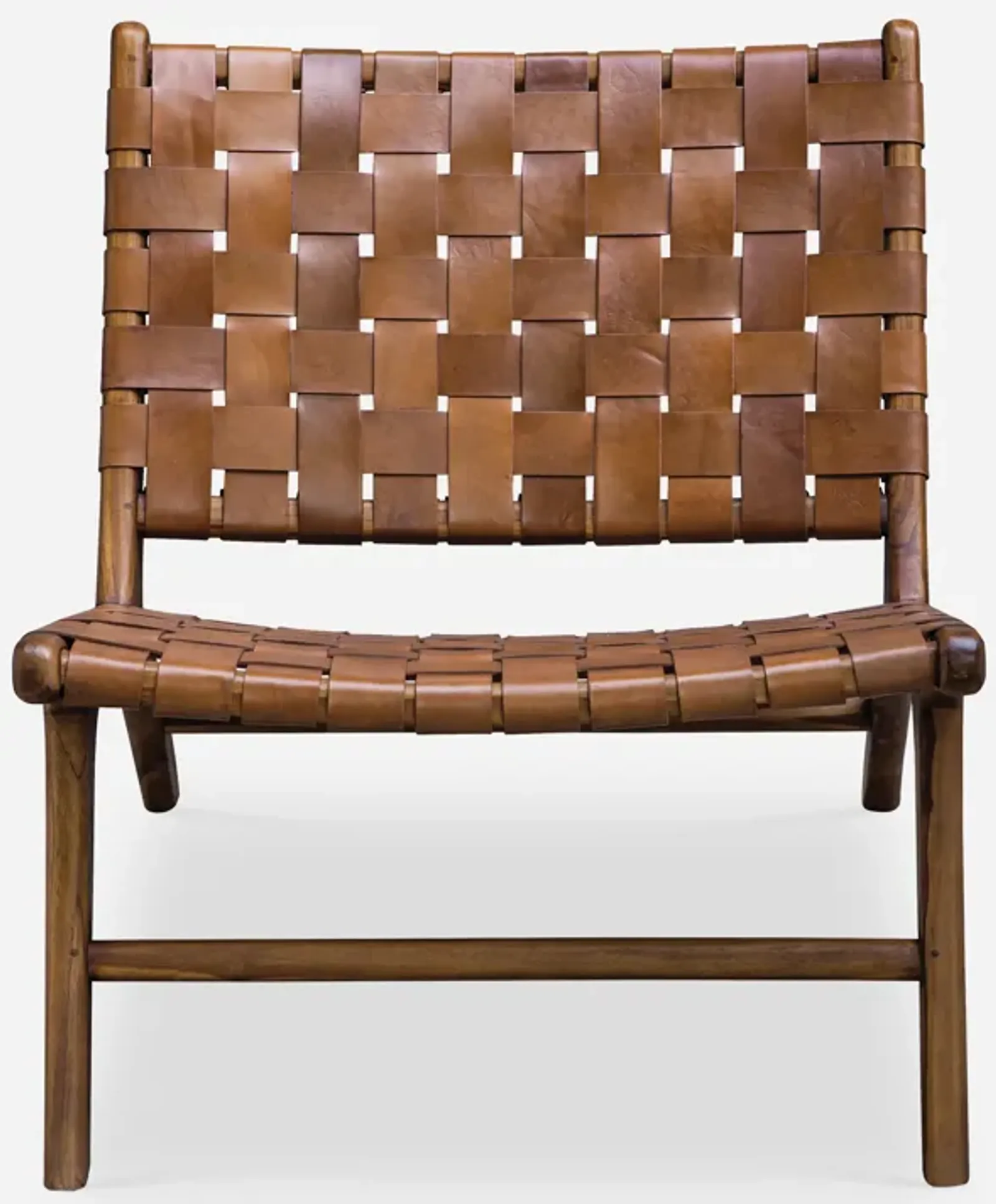 Plait Woven Leather Accent Chair