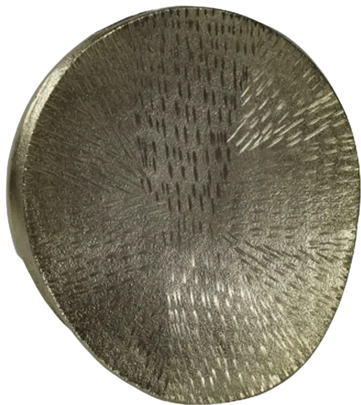 Metal, 8" Etched Oval Vase, Champagne