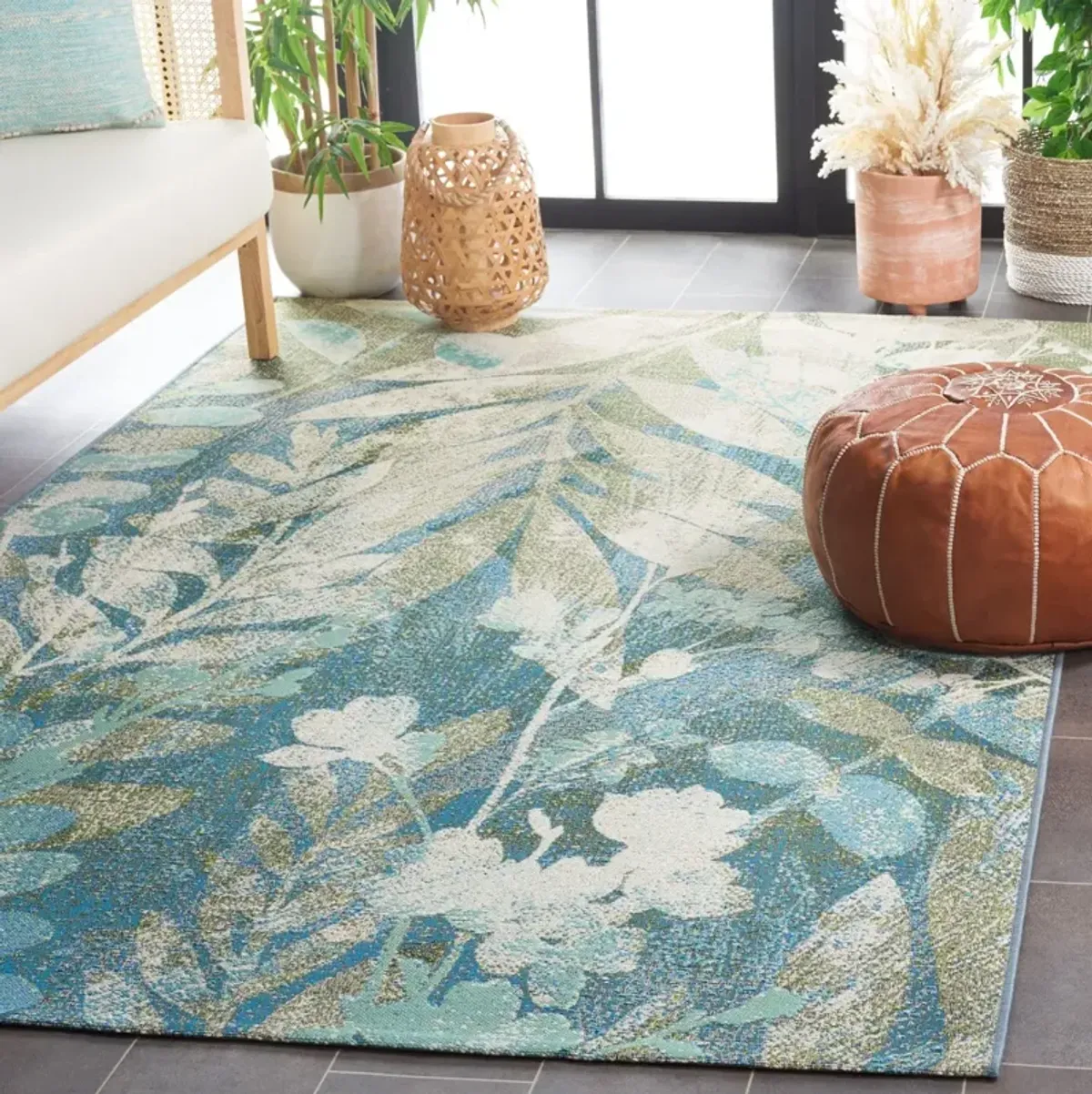 BARBADOS 541 Blue 9'-10' x 12'-5' Large Rectangle Rug