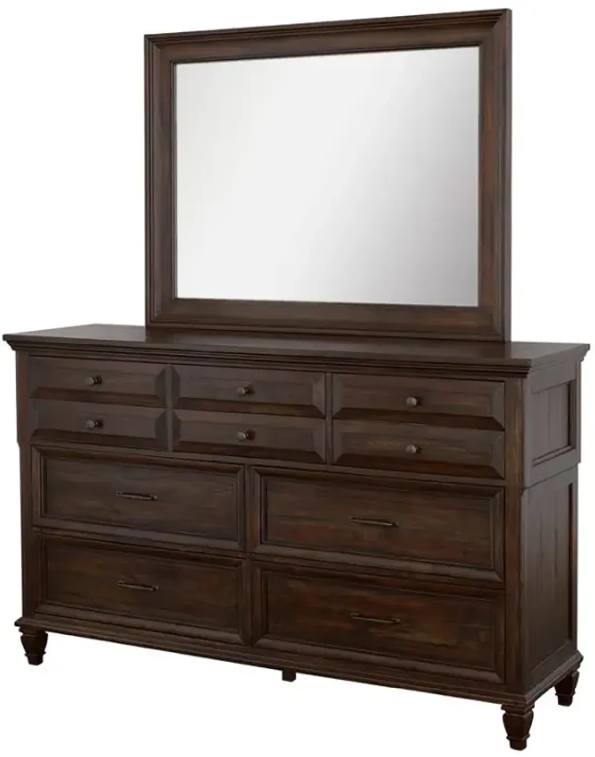 Avenue Rectangle Dresser Mirror Weathered Burnished Brown