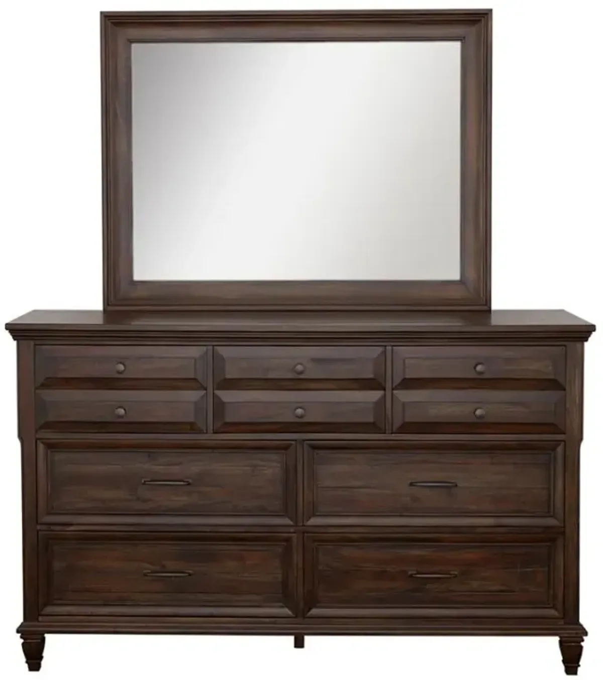 Avenue Rectangle Dresser Mirror Weathered Burnished Brown