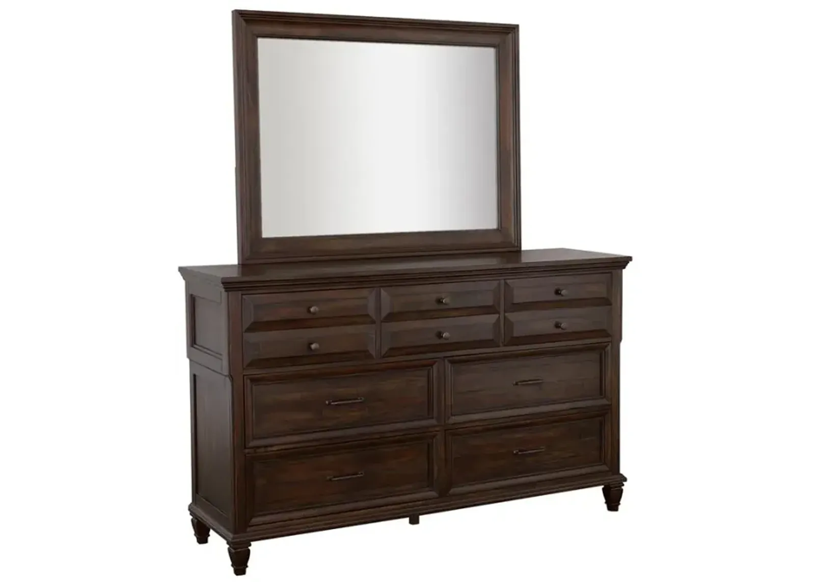 Avenue Rectangle Dresser Mirror Weathered Burnished Brown