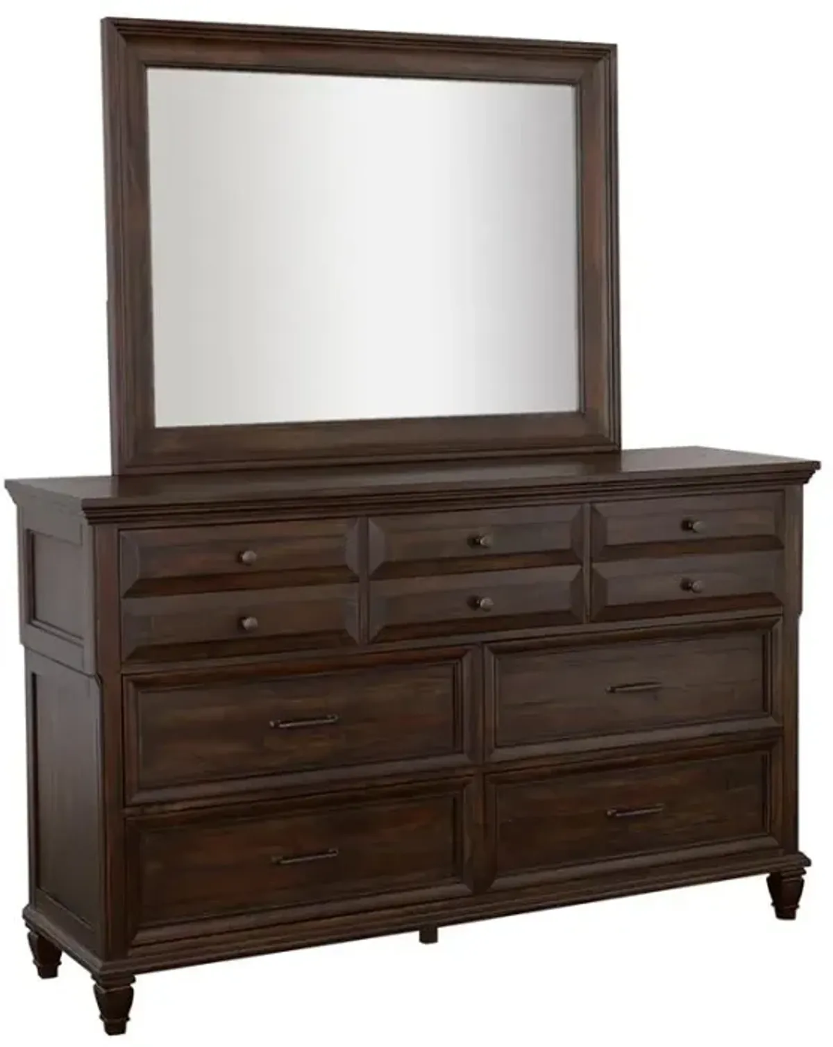 Avenue Rectangle Dresser Mirror Weathered Burnished Brown