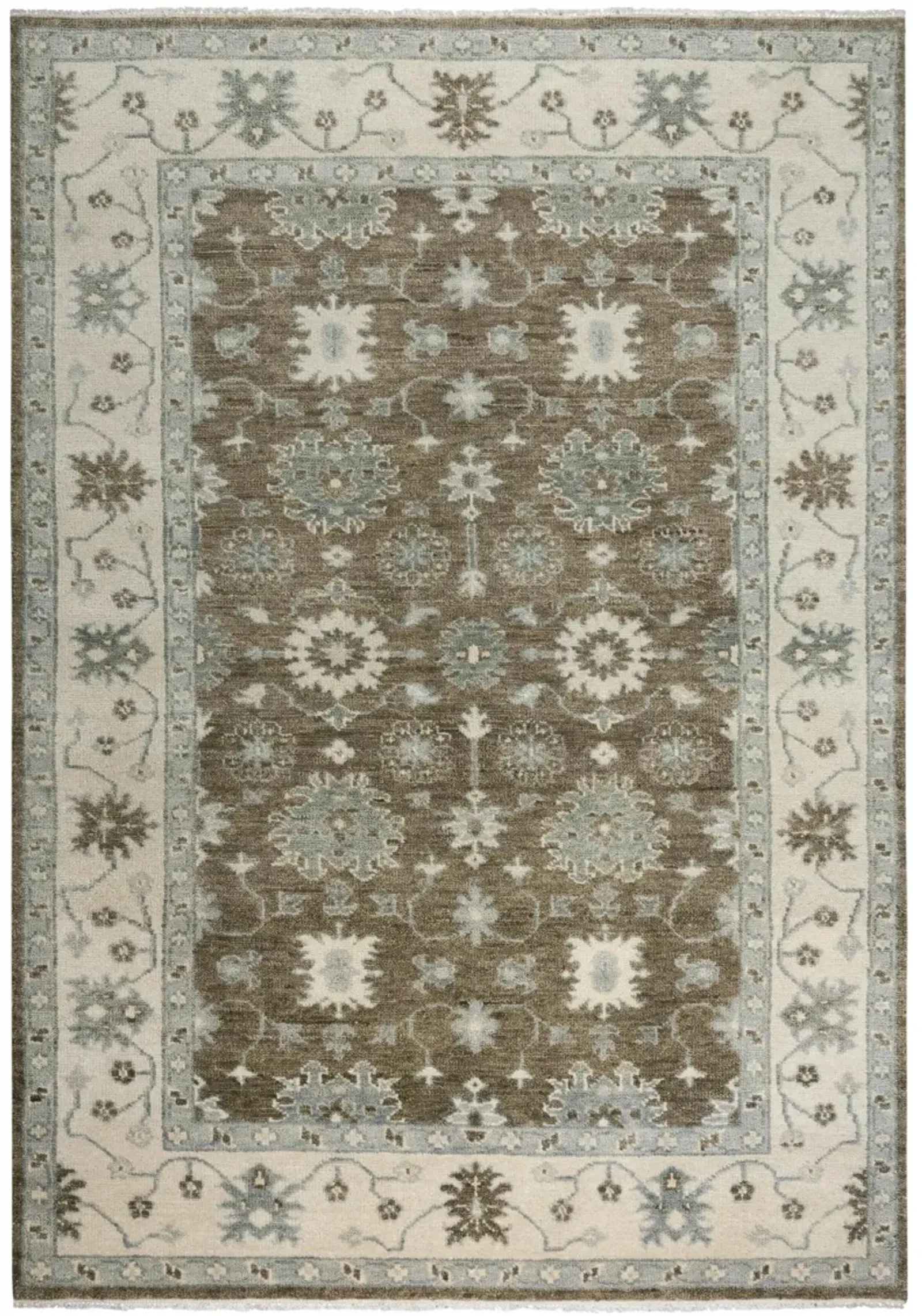 Belmont Brown  Hand Spun Wool 9'x12' Rectangle Rug