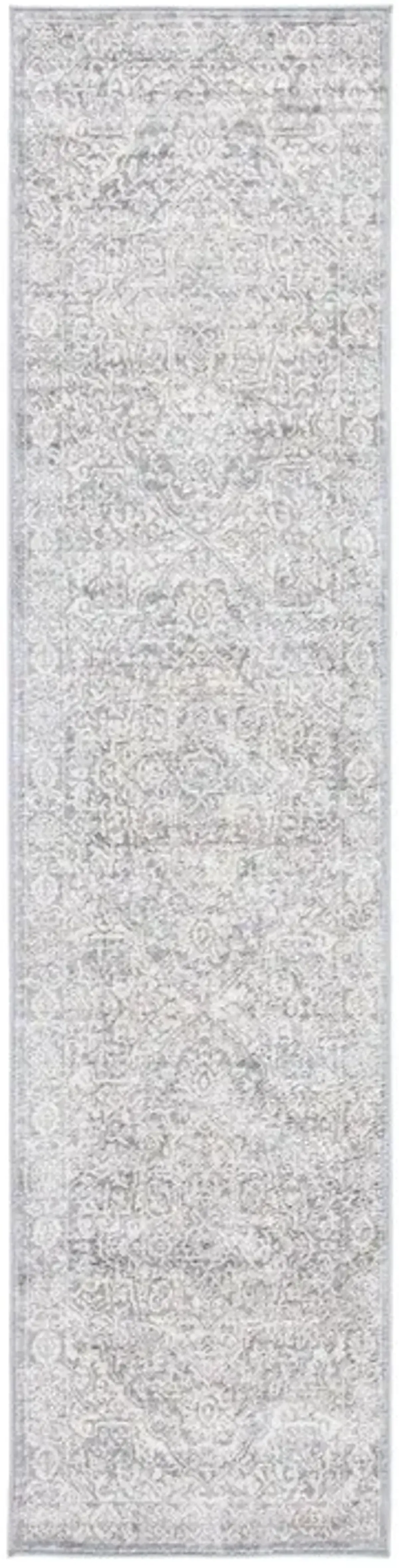 Brentwood 832 Light Grey / Ivory 2' X 4' Accent Powerloomed Rug