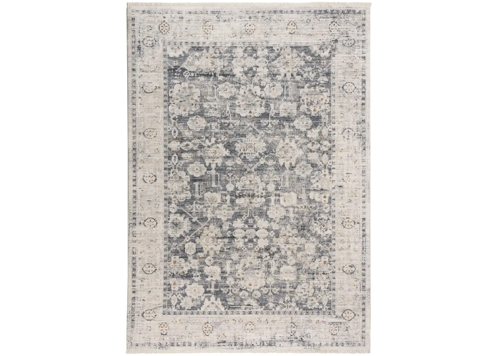 Iconic Ivory Persian/Classic Polyester/Propylene 7'10" x 9'10" Rectangle Rug