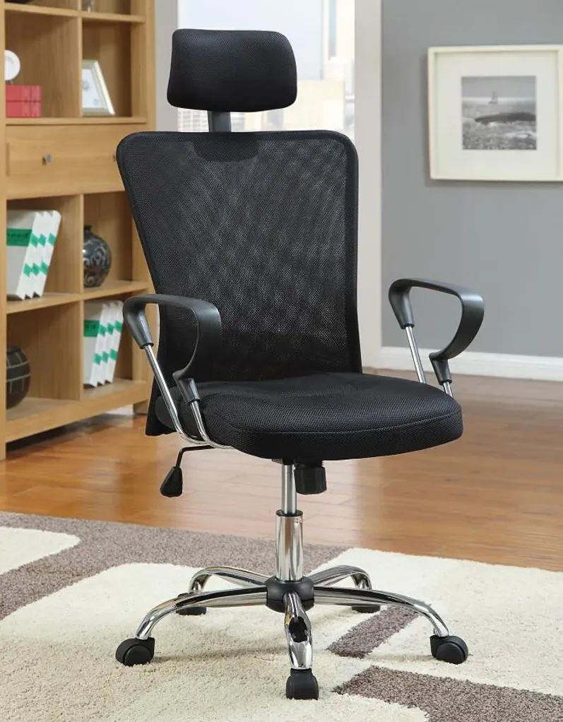 Pallasgreen Mesh Back Office Chair Black And Chrome