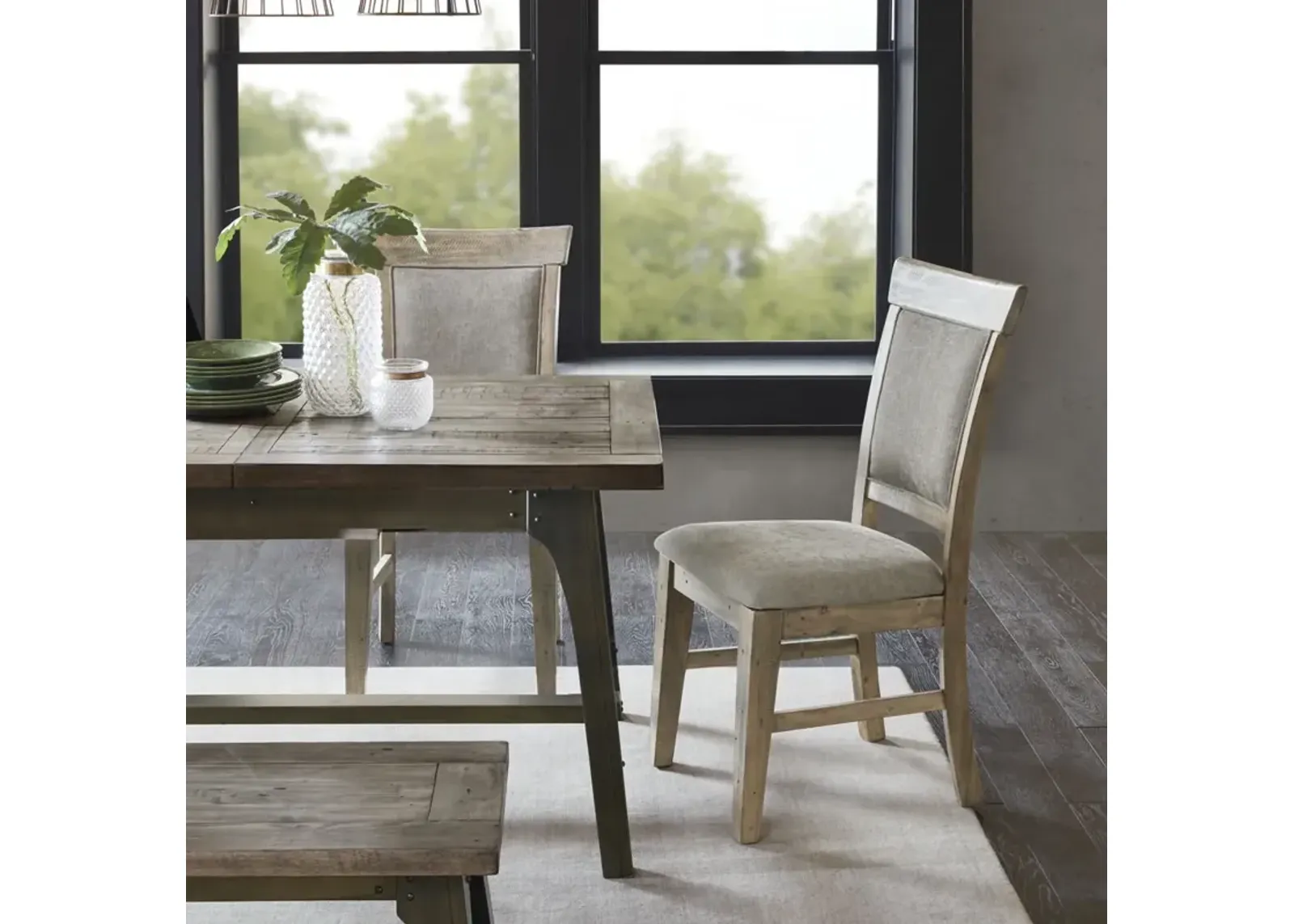 INK+IVY Oliver Cream/Grey Dining Side Chair Set of 2