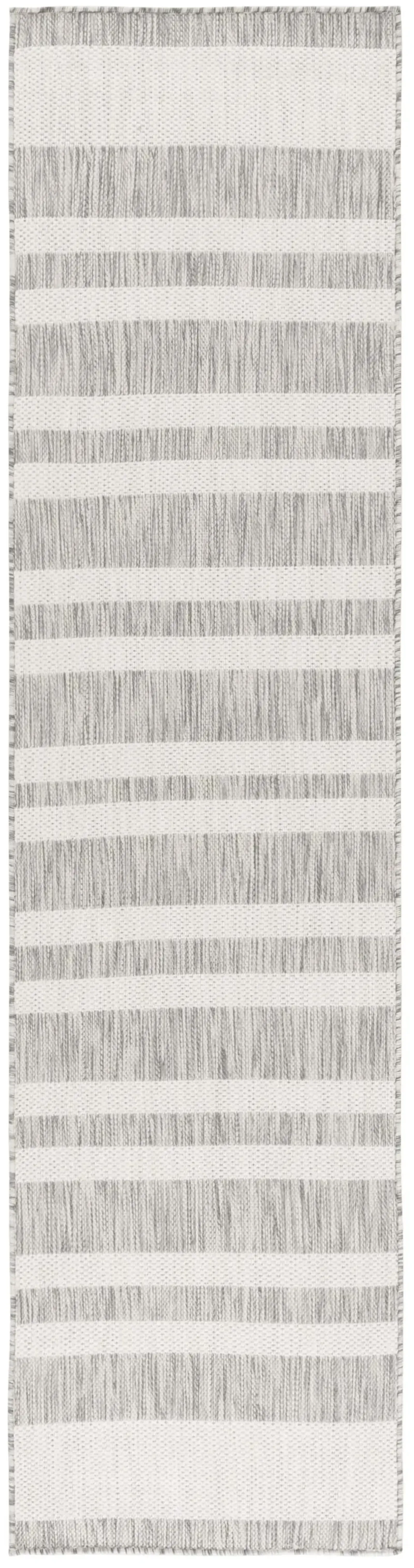 BEACH HOUSE 416 GREY  2' x 8' Runner Rug