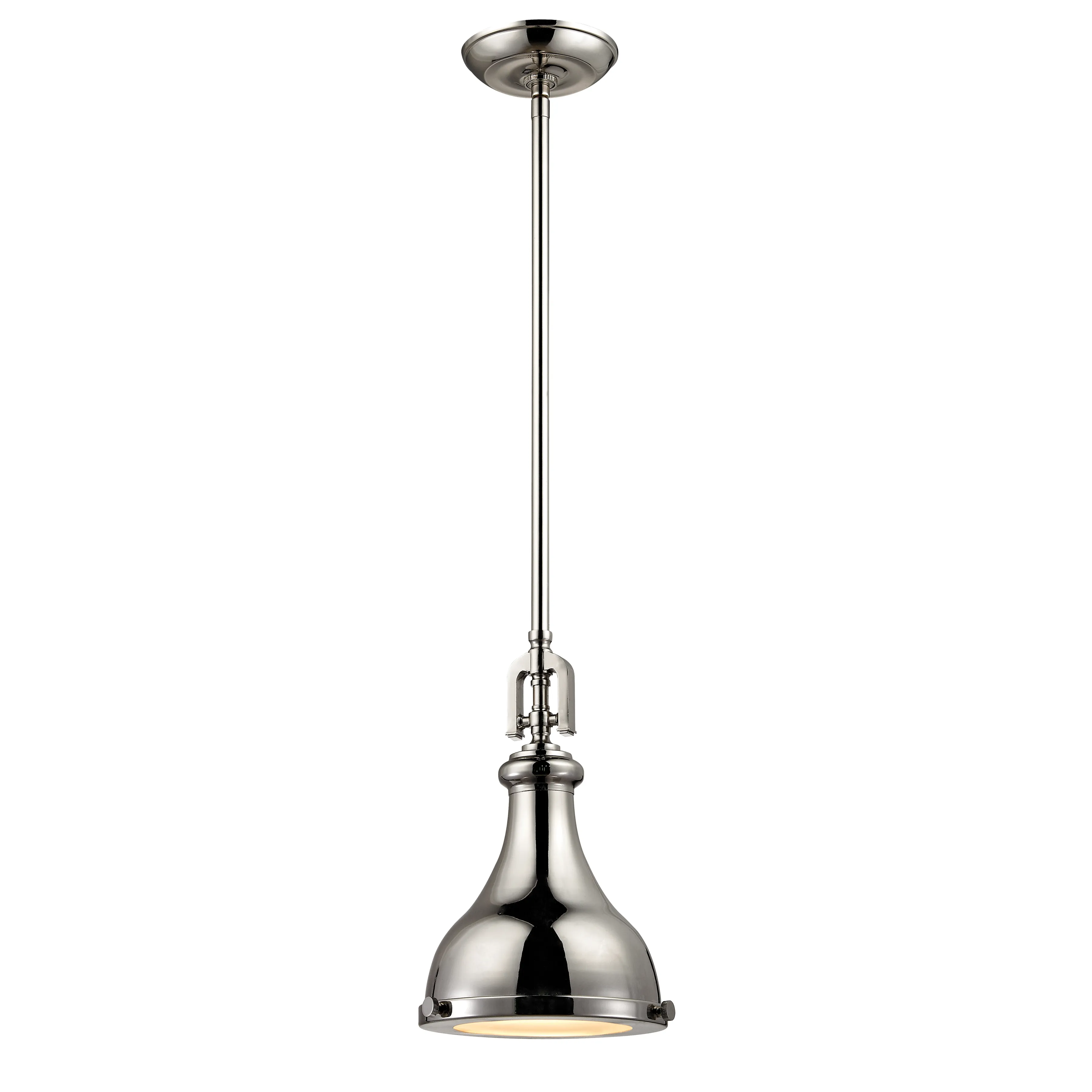 Rutherford 9" Wide 1-Light Mini Pendant - Polished Nickel