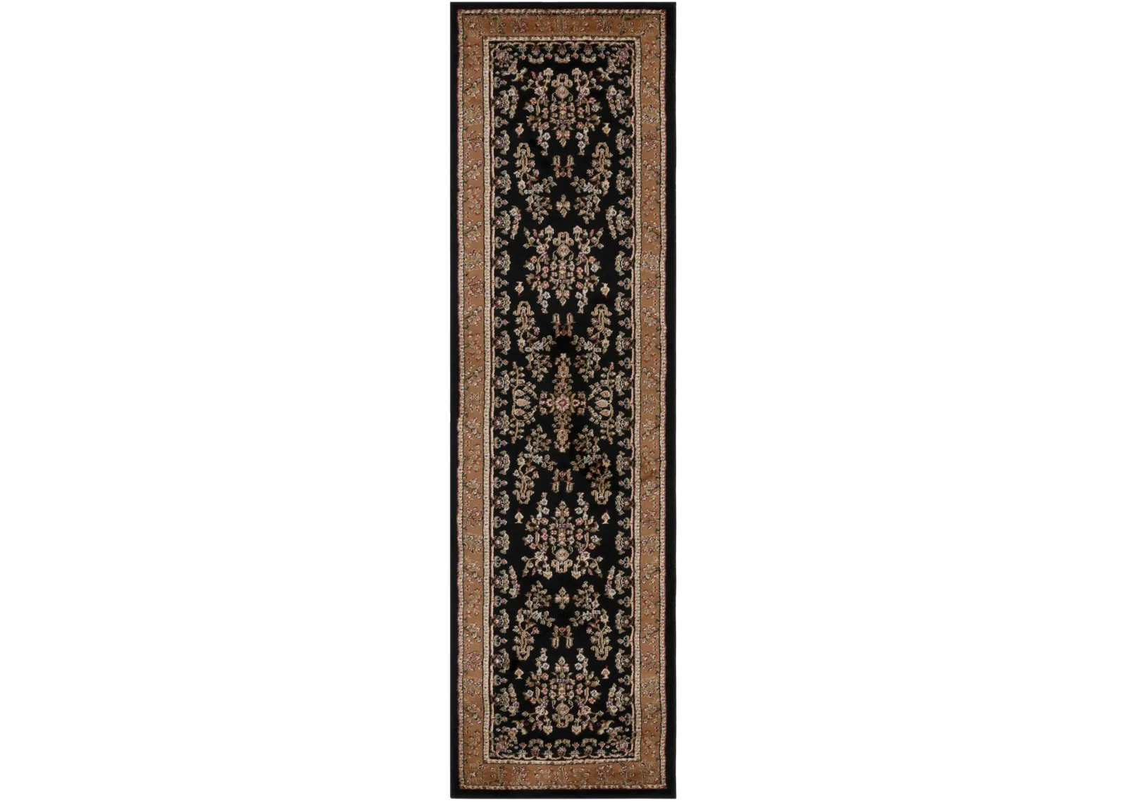 LNH331 BLACK  2'-3' x 18' Runner Rug