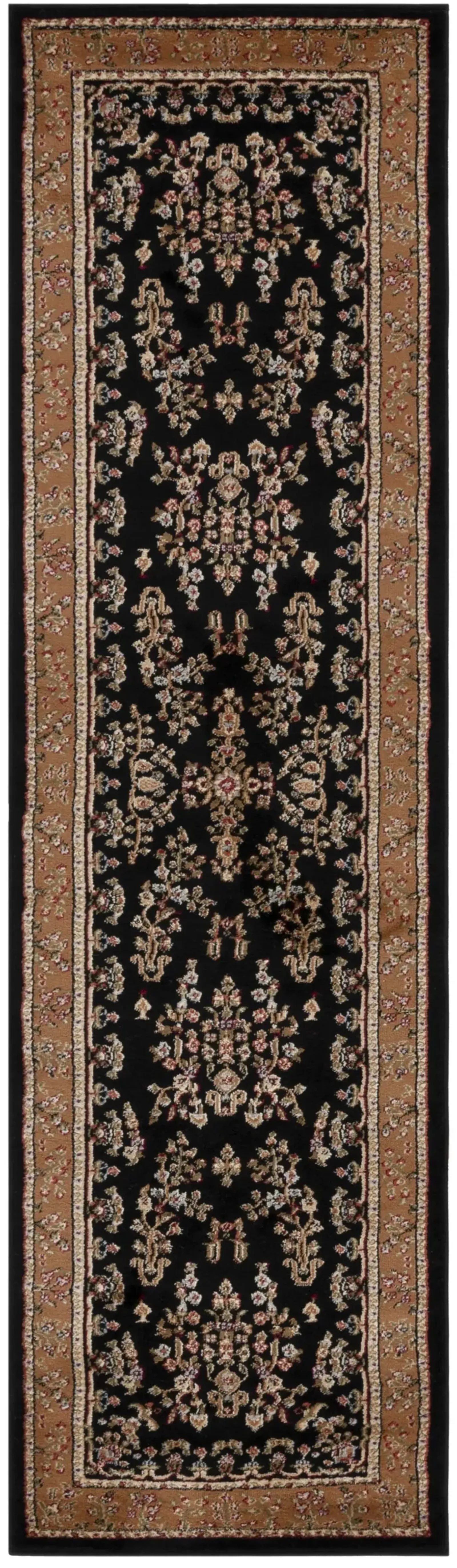 LNH331 BLACK  2'-3' x 18' Runner Rug