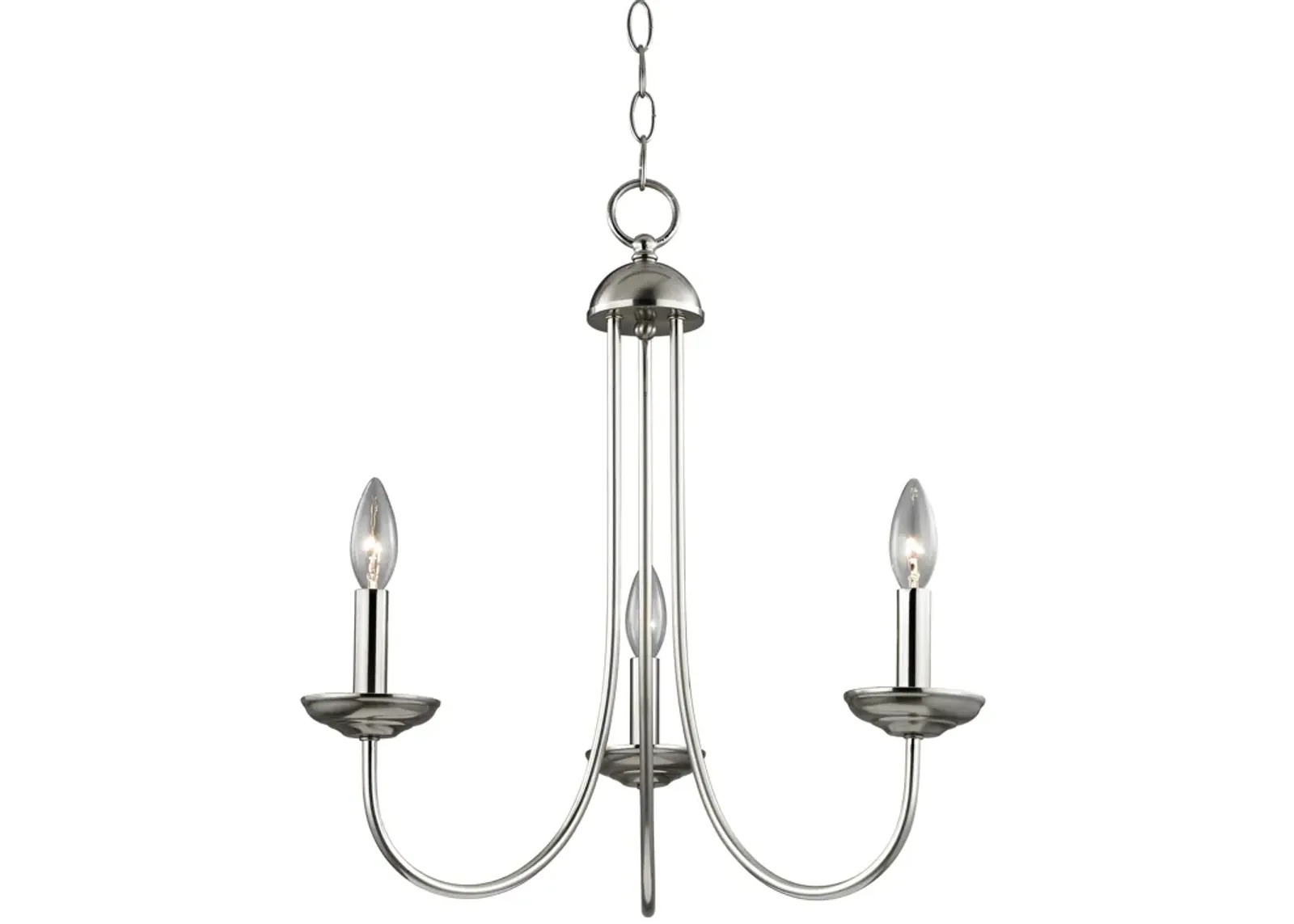 Williamsport 20" Wide 3-Light Chandelier - Brushed Nickel