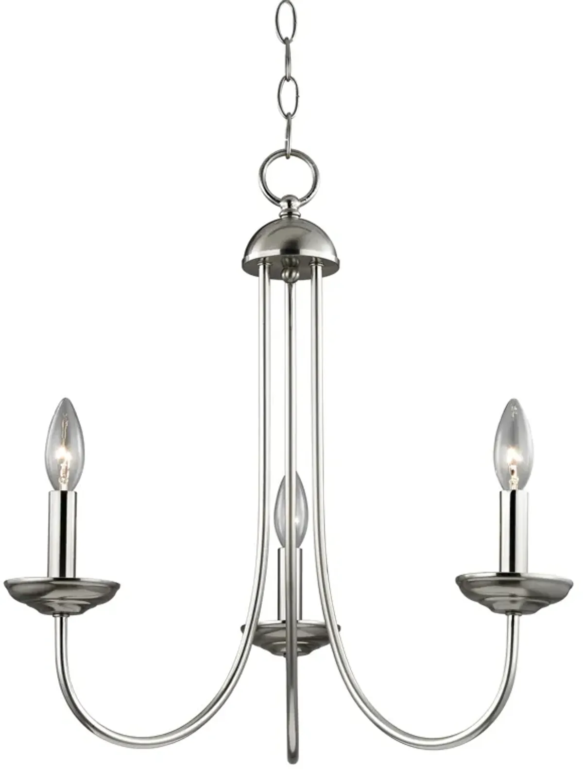 Williamsport 20" Wide 3-Light Chandelier - Brushed Nickel