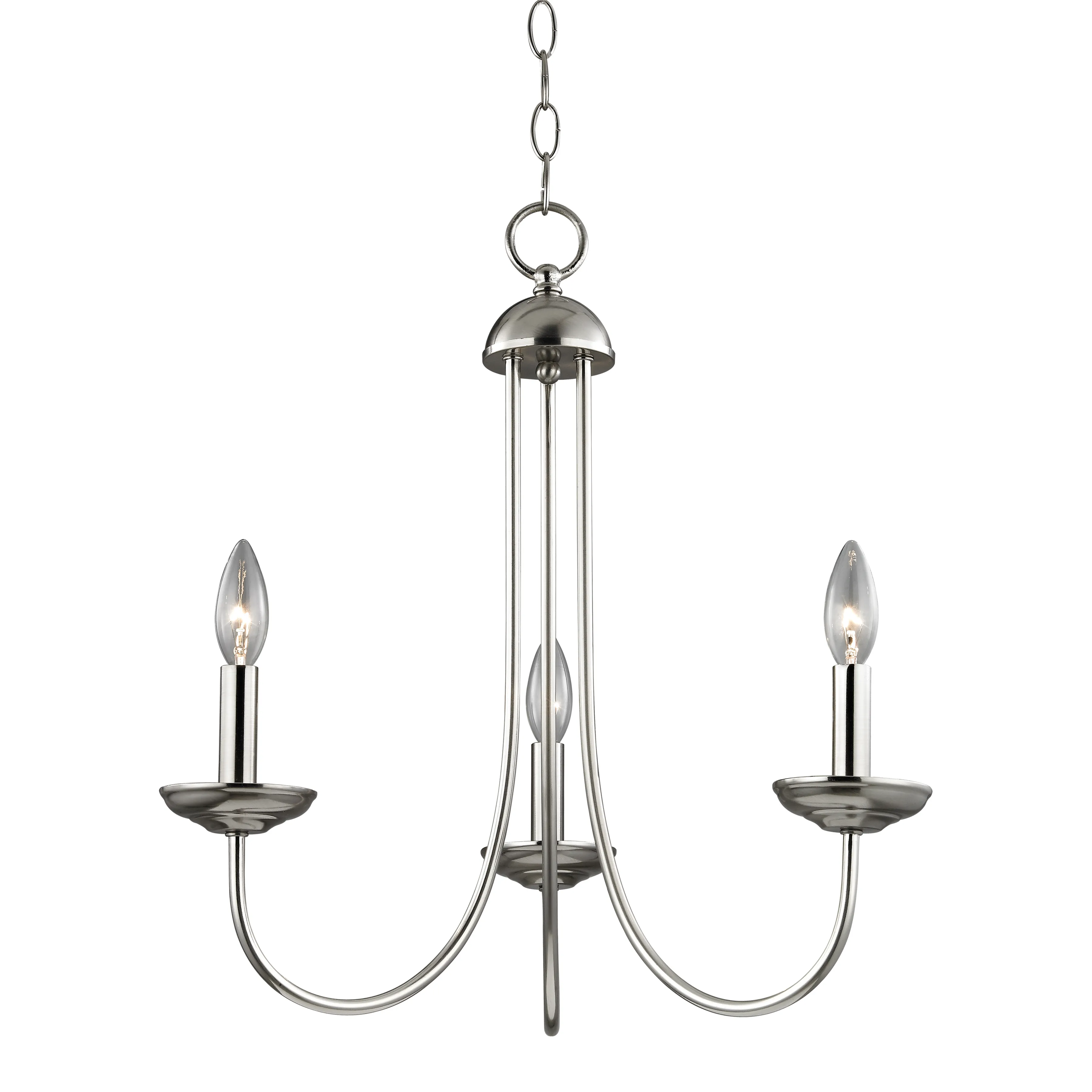 Williamsport 20" Wide 3-Light Chandelier - Brushed Nickel