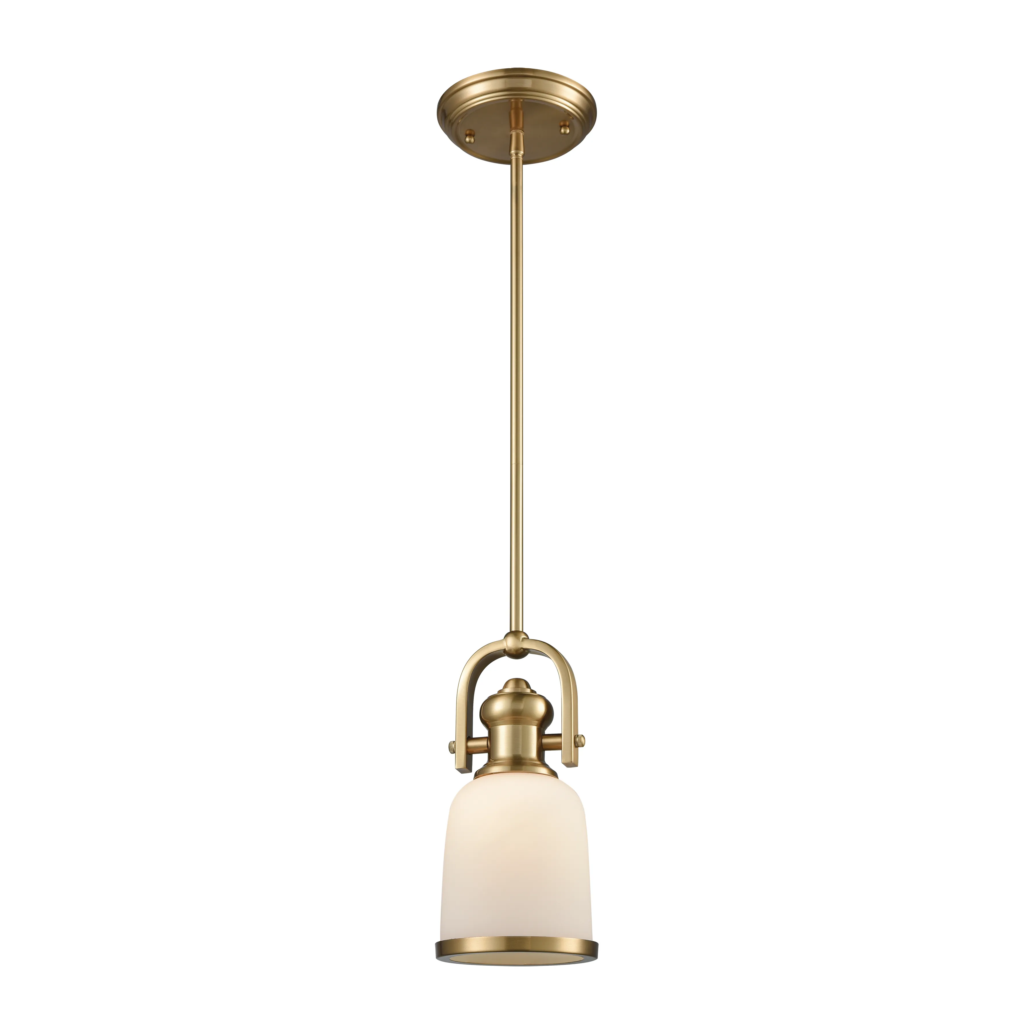 Brooksdale 5" Wide 1-Light Mini Pendant - Satin Brass