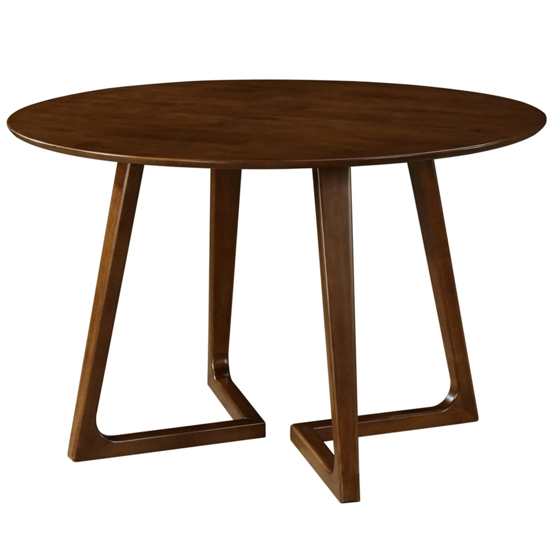 paddington kd round dining table, dark walnut