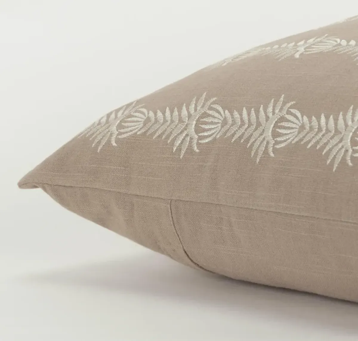 botanical stripe ivory Pillow