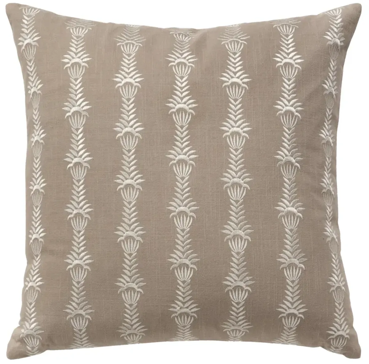 botanical stripe ivory Pillow