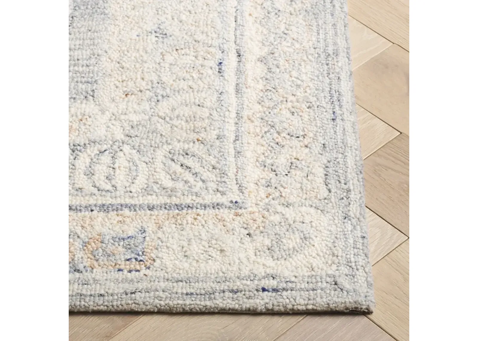 AUBUSSON 401 GREY  2'-3' x 8' Runner Rug