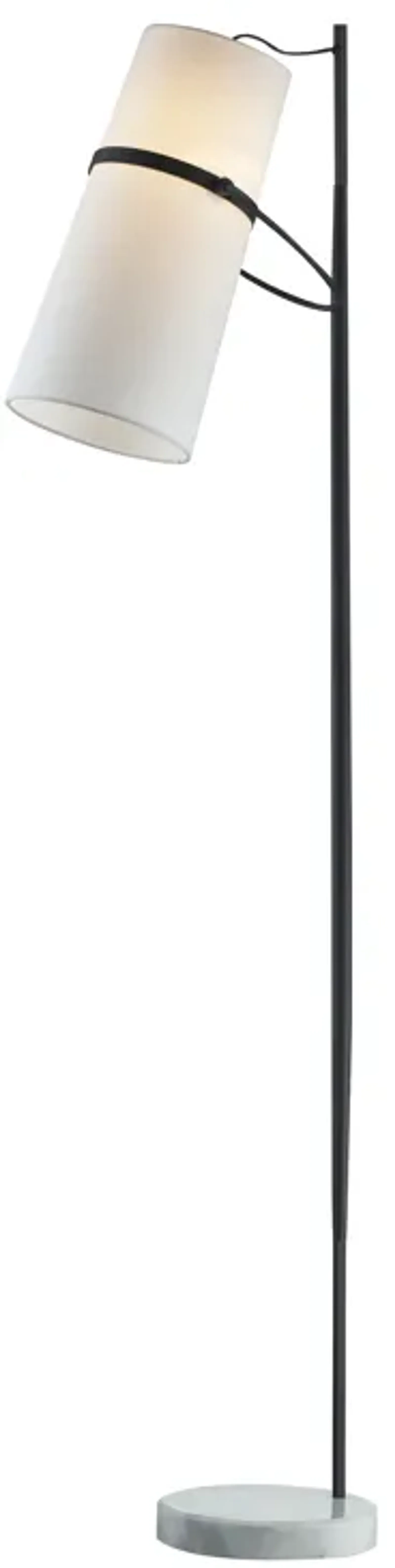 Banded Shade 70" High 1-Light Floor Lamp - Matte Black