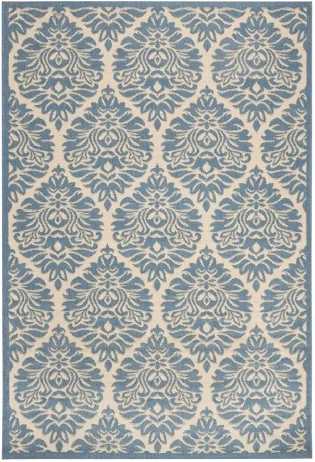 LINDEN 135 Collection LND135N-4 Cream / Blue 4' X 6'