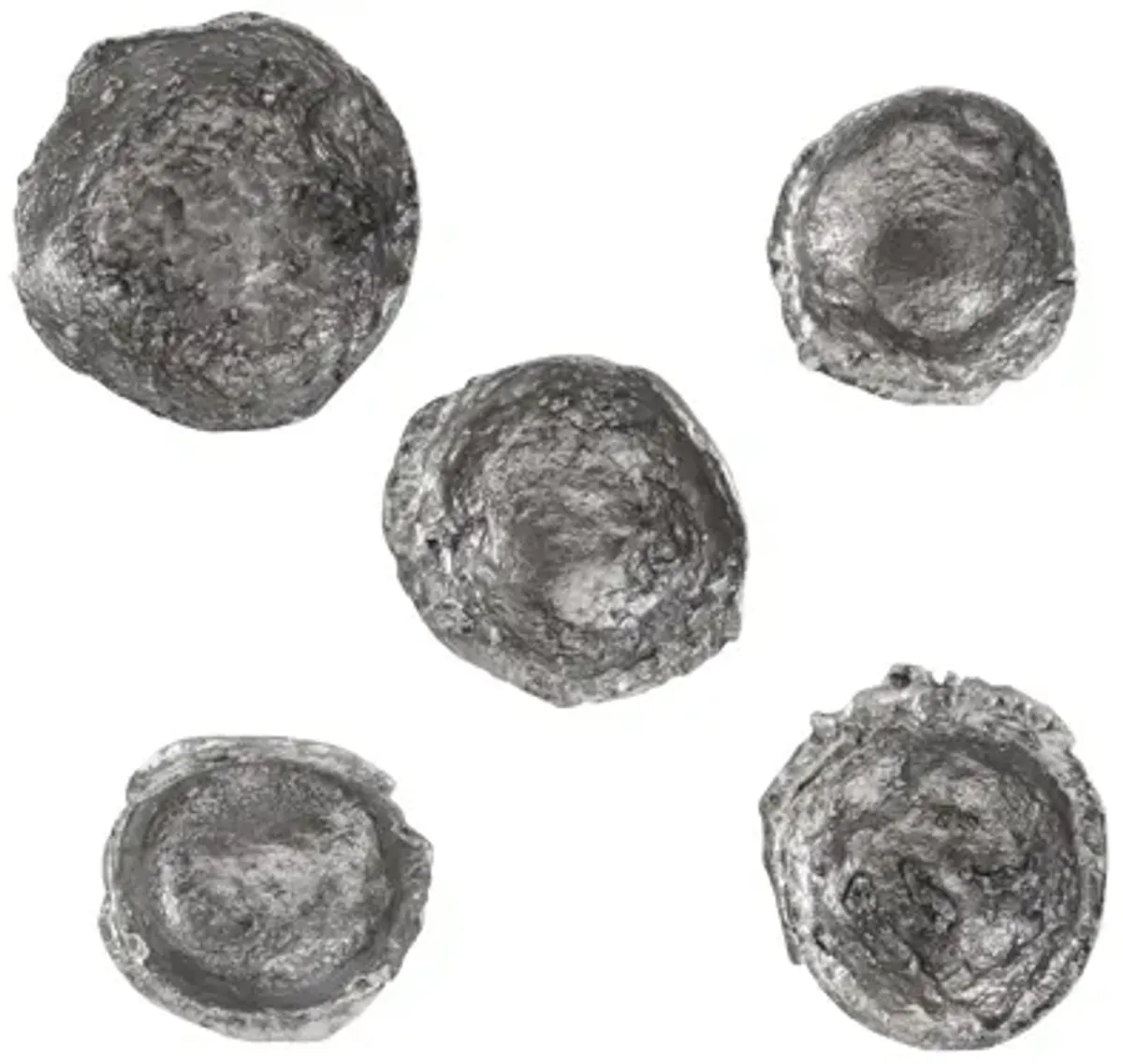 Splash Wall Bowls, Silver Leaf, Set of 5