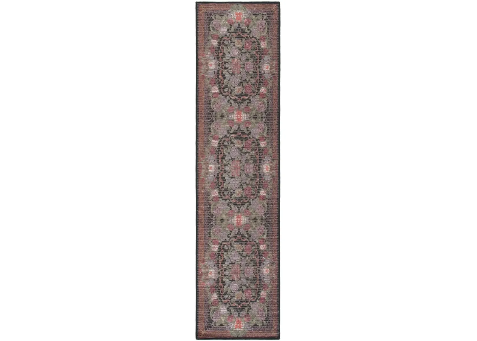 BESARABIAN 222 Black 2' X 8' Runner Rug