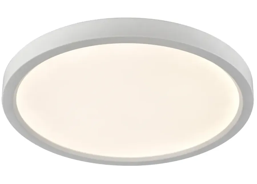 Titan 15'' Wide Integrated LED Round Flush Mount - White