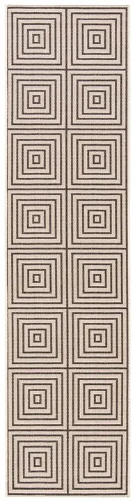 BEACH HOUSE Collection BHS123U-28 Creme / Brown 2'-2" X 8'