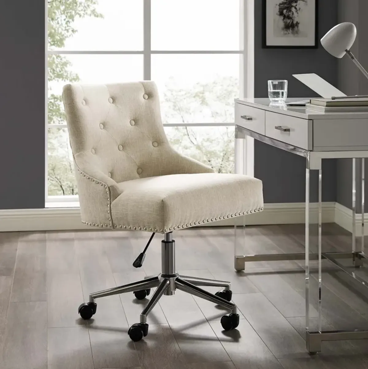 Regent Tufted Button Swivel Office Chair