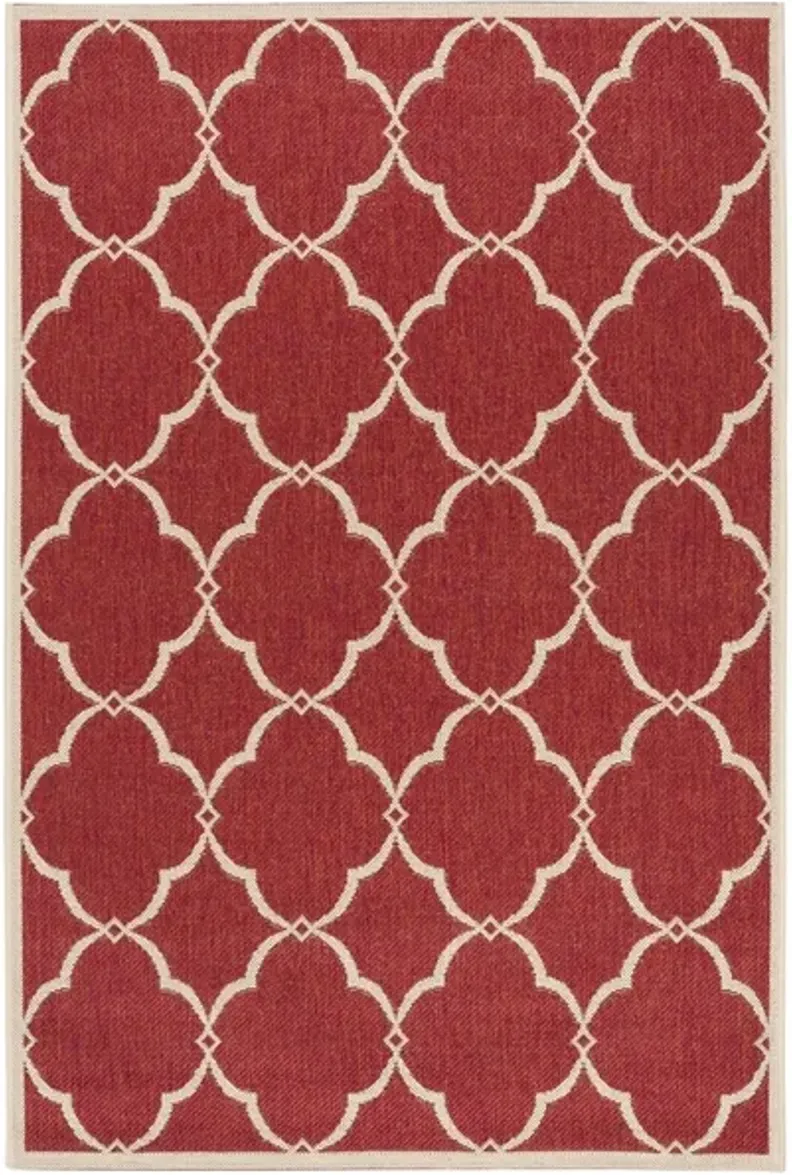 Safavieh BEACH HOUSE Collection BHS125Q-8 Red / Creme 8' X 10'