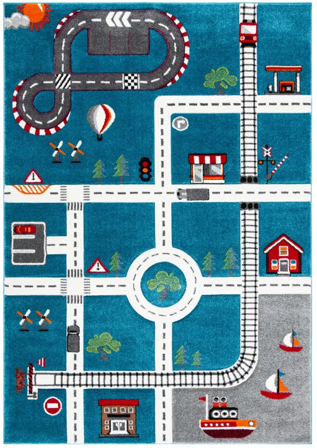 CAROUSEL KIDS 192 TURQUOISE  2'-3' x 4' Accent Rug