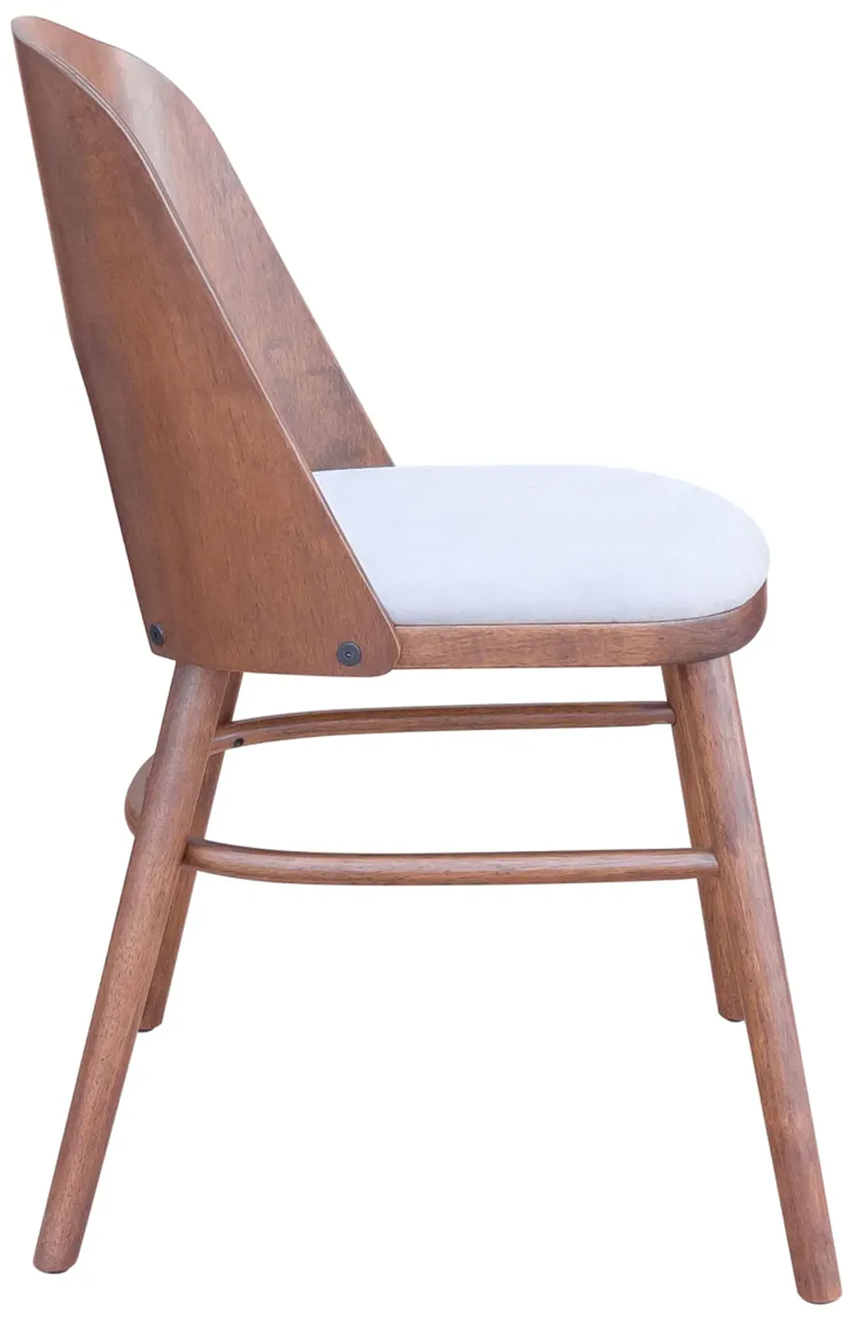 Iago Dining Chair (Set of 2) Light Gray & Walnut