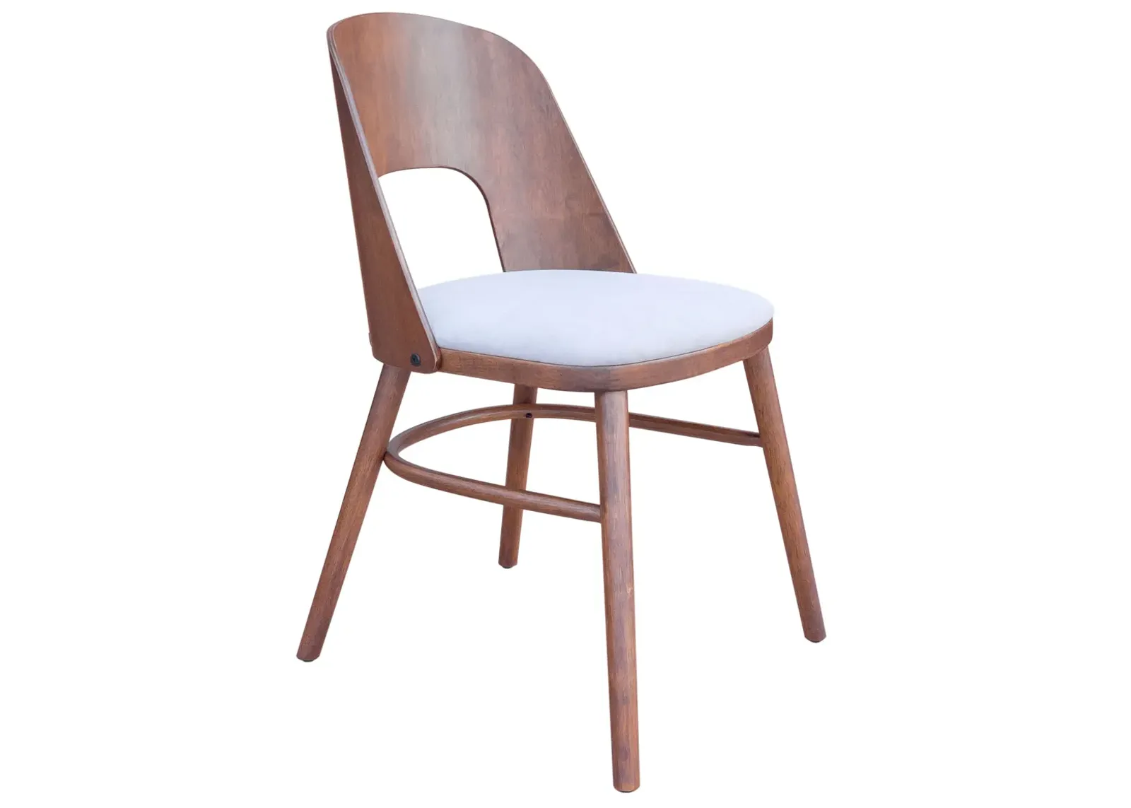 Iago Dining Chair (Set of 2) Light Gray & Walnut