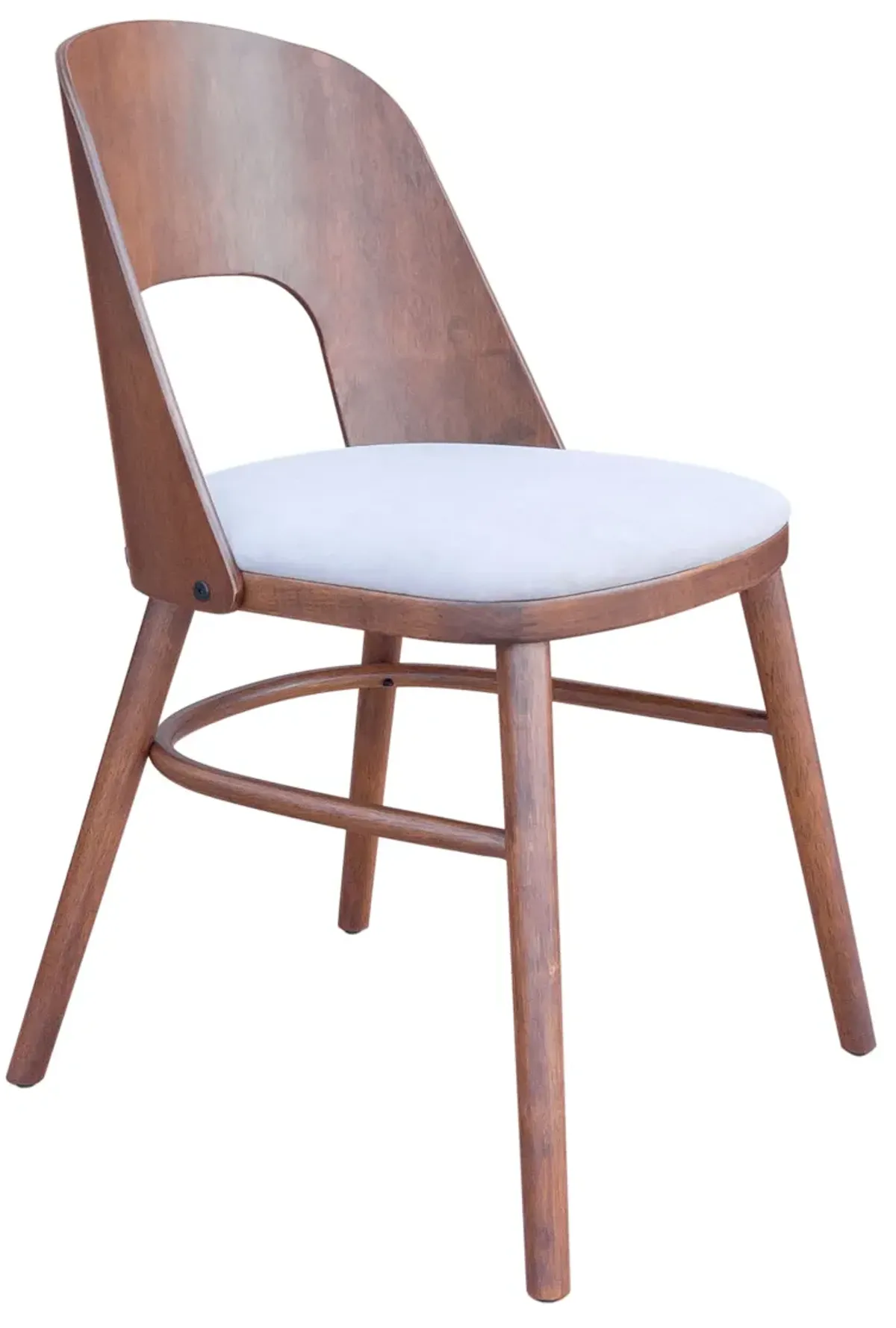 Iago Dining Chair (Set of 2) Light Gray & Walnut